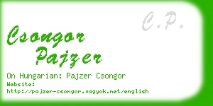 csongor pajzer business card